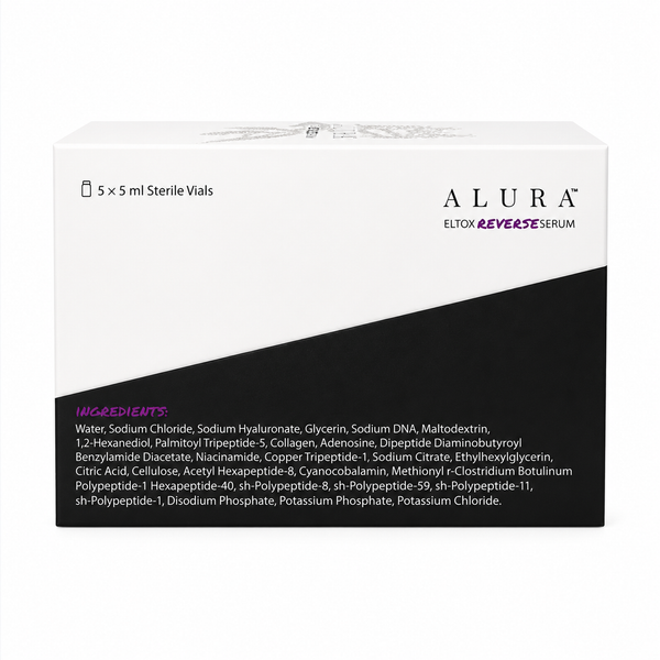 ALURA Eltox Reverse Serum carton, ingredients panel
