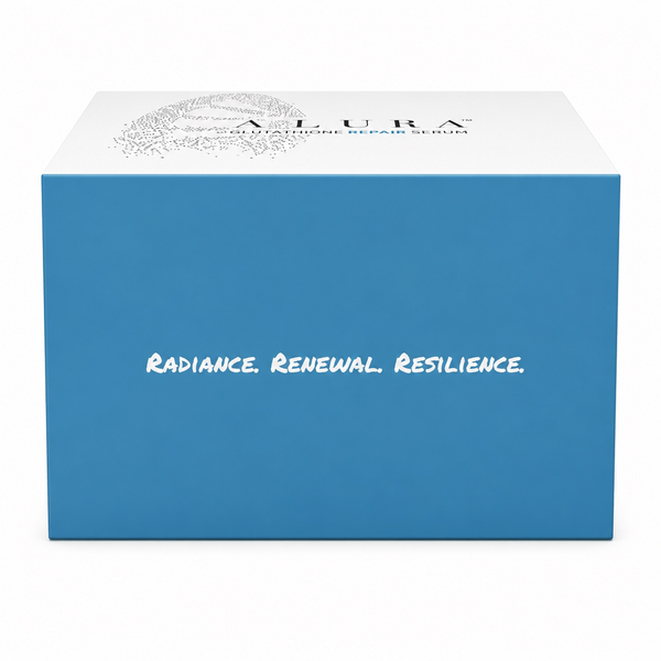 ALURA Glutathione Repair Serum carton, blue side