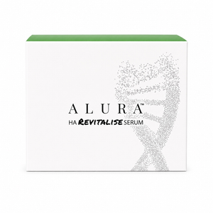 ALURA HA Revitalise Serum carton, top view